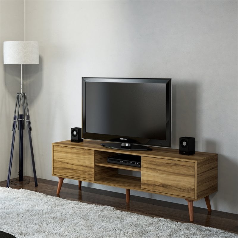 Boahaus Colorado 2-Shelf Modern Wood TV Stand for TVs up to 65