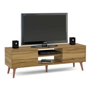 Boahaus Colorado 2-Shelf Modern Wood TV Stand for TVs up to 65&quot in Brown