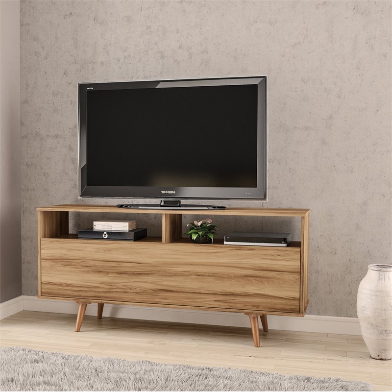 Boahaus Columbus 2-Shelf Modern Wood TV Stand for TVs up to 65
