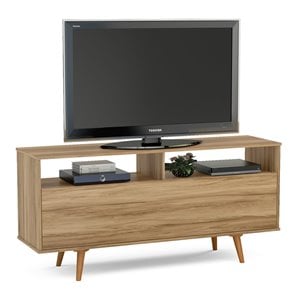 Boahaus Columbus 2-Shelf Modern Wood TV Stand for TVs up to 65&quot in Brown