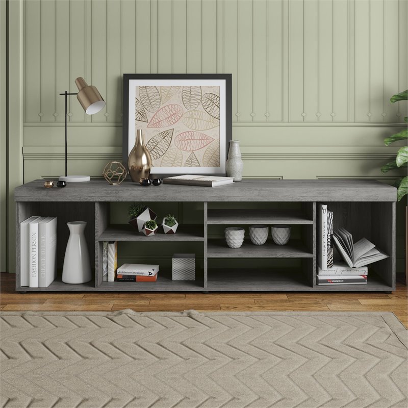 Boahaus Dakota 7-Shelf Modern Wood TV Stand for TVs up to 65