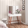 Boahaus Alice 3-Drawer Modern Wood Dressing Table with Mirror in White