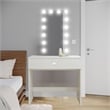 Boahaus Ariadne 1-Drawer Modern Wood Vanity with Light Bulbs in White