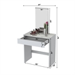 Boahaus Ariadne 1-Drawer Modern Wood Vanity with Light Bulbs in White