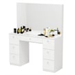 Boahaus Artemisia 7-Drawer Modern Wood Dressing Table with Mirror in White