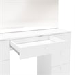Boahaus Artemisia 7-Drawer Modern Wood Dressing Table with Mirror in White