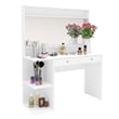 Boahaus Berenice 2-Drawer Modern Wood Dressing Table with Mirror in White