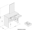 Boahaus Camilla 4-Drawer Modern Wood Vanity with LED Light Bulbs in White