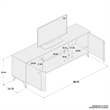 Boahaus Louisville 2-Shelf Modern Wood TV Stand for TVs up to 70