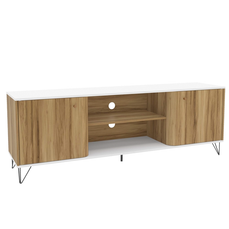 Boahaus Louisville 2-Shelf Modern Wood TV Stand for TVs up to 70