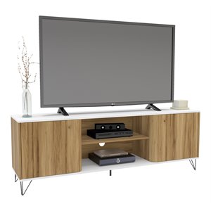 boahaus louisville 2-shelf modern wood tv stand for tvs up to 70