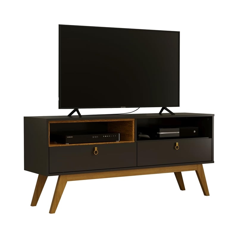 Boahaus Milkwaukee 2-Shelf Modern Wood TV Stand for TVs up to 55