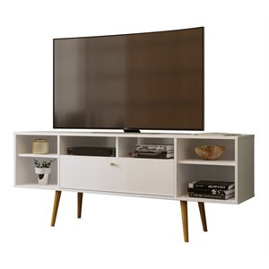 boahaus nashville 6-shelf modern wood tv stand for tvs up to 58