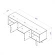 Boahaus Omaha 4-Shelf Modern Wood TV Stand for TVs up to 58