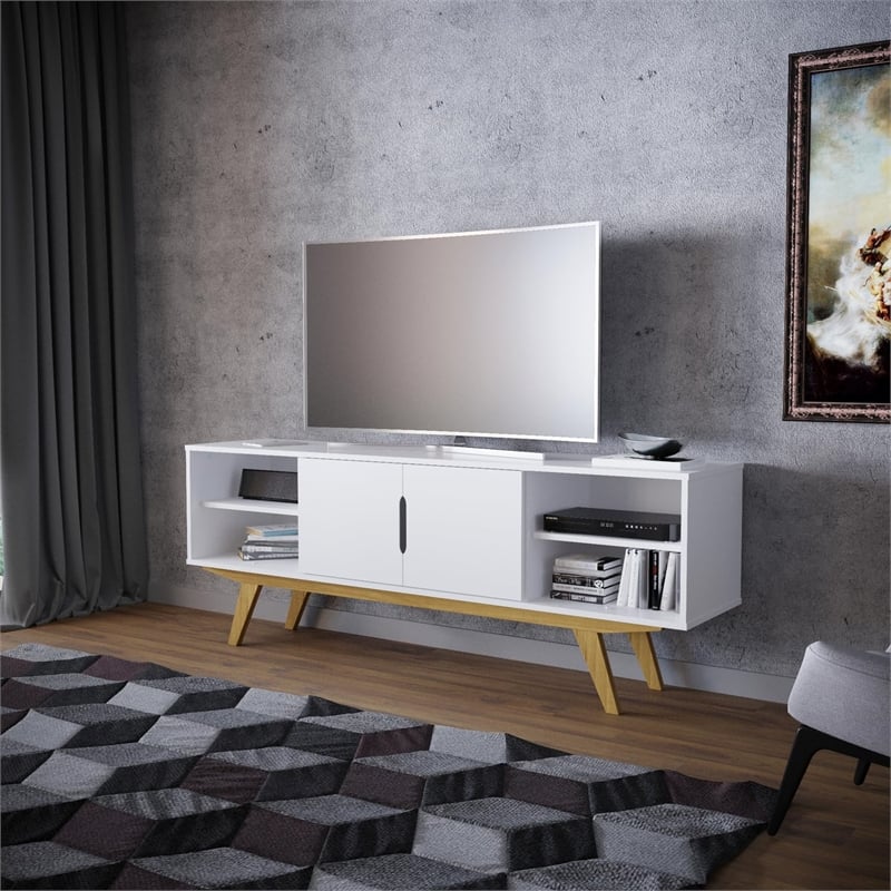 Boahaus Omaha 4-Shelf Modern Wood TV Stand for TVs up to 58