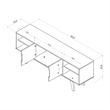 Boahaus Omaha 4-Shelf Modern Wood TV Stand for TVs up to 58
