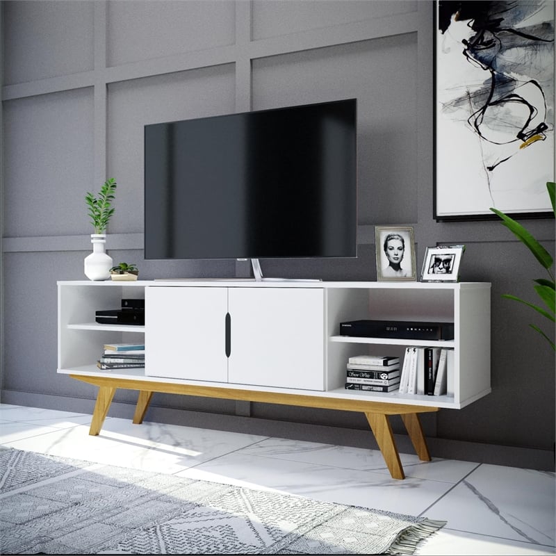 Boahaus Omaha 4-Shelf Modern Wood TV Stand for TVs up to 58