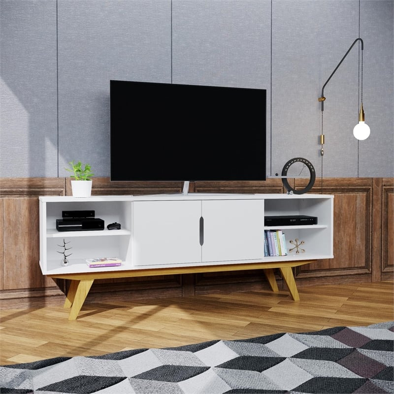 Boahaus Omaha 4-Shelf Modern Wood TV Stand for TVs up to 58
