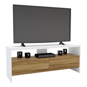 boahaus phoenix 1-shelf modern wood tv stand for tvs up to 55