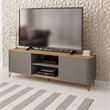 Boahaus Portland 2-Shelf Modern Wood TV Stand for TVs up to 70