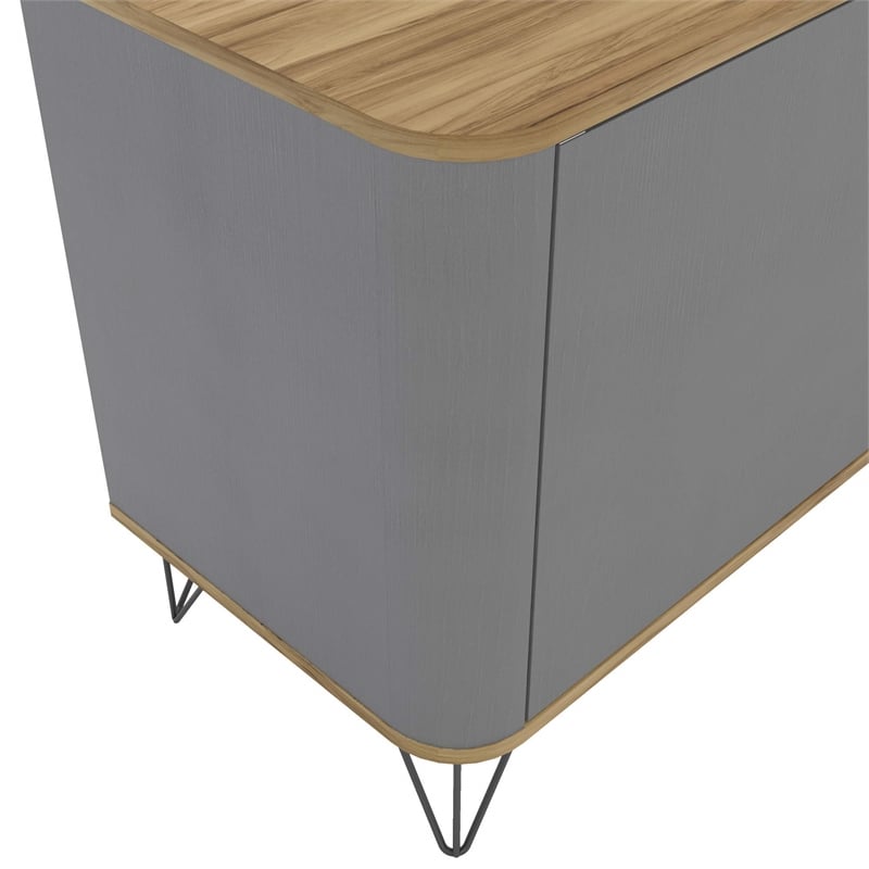 Boahaus Portland 2-Shelf Modern Wood TV Stand for TVs up to 70