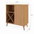 Boahaus Manchester Modern Wood Mini Bar with Casters in Dark Brown