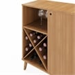 Boahaus Manchester Modern Wood Mini Bar with Casters in Dark Brown