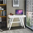 Boahaus Dalian Multipurpose Modern Wood Computer Desk with Mirror in White