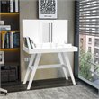 Boahaus Dalian Multipurpose Modern Wood Computer Desk with Mirror in White