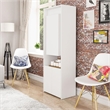 Boahaus Gunsan Multipurpose Modern Wood Storage Cabinet with Desk in White