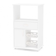 Boahaus Grenoble 1-Drawer Modern Wood Kitchen Storage Cabinet in White