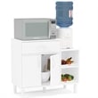 Boahaus Lyon 1-Drawer Modern Wood Kitchen Pantry with Compartments in White