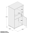 Boahaus Montpellier Modern Wood Kitchen Pantry with Open Compartments in White
