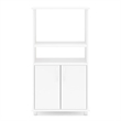 Boahaus Montpellier Modern Wood Kitchen Pantry with Open Compartments in White