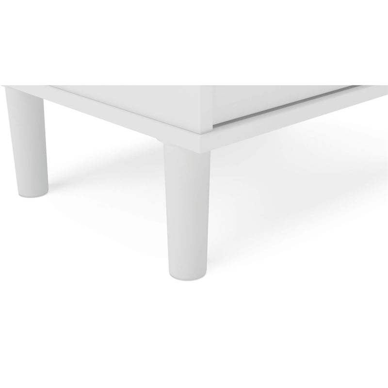 Boahaus Nantes Modern Wood Kitchen Pantry with Open Compartment in White