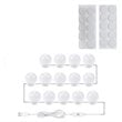 Boahaus Hollywood Adjustable Brightness Modern Plastic Light Bulbs in White