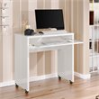 Boahaus Kyoto Modern Wood Computer Desk with Casters in White
