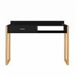 Boahaus Seoul Modern Wood Computer Desk with 4 Open Shelves in White
