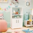 Boahaus Theo Modern Wood Toys Organizer with Open Shelves in White