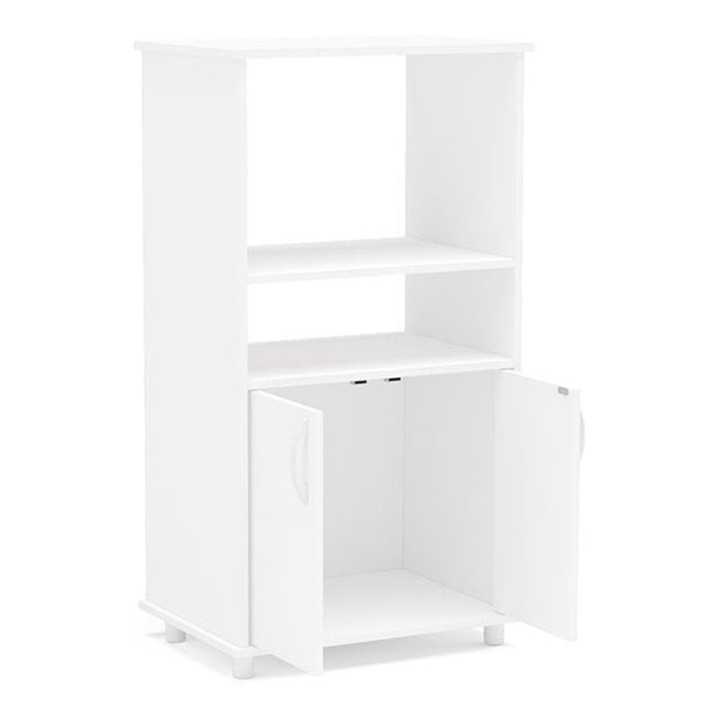 Boahaus Theo Modern Wood Toys Organizer with Open Shelves in White