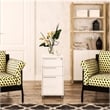 Boahaus Hanoi 3-Drawer Modern Wood File Cabinet with Casters in White