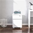 Boahaus Osaka 2-Drawer Modern Wood File Cabinet with Casters in White