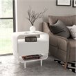 Boahaus Cadiz 1-Drawer Modern Wood Nightstand with Open Shelves in White