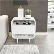 Boahaus Cadiz 1-Drawer Modern Wood Nightstand with Open Shelves in White