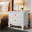 Boahaus Vigo 2-Drawer Curved Silhouette Modern Wood Nightstand in White