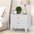 Boahaus Vigo 2-Drawer Curved Silhouette Modern Wood Nightstand in White