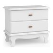 Boahaus Vigo 2-Drawer Curved Silhouette Modern Wood Nightstand in White
