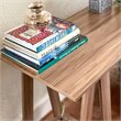 Boahaus Beynac Modern Wood Console Table with 2 Shelves in Brown