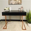 Boahaus Chenonceau Modern Metal Frame & Wood Console Table in Black