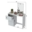 Boahaus Alexandra 3-Drawer Modern Wood Dressing Table with Open Storage in White